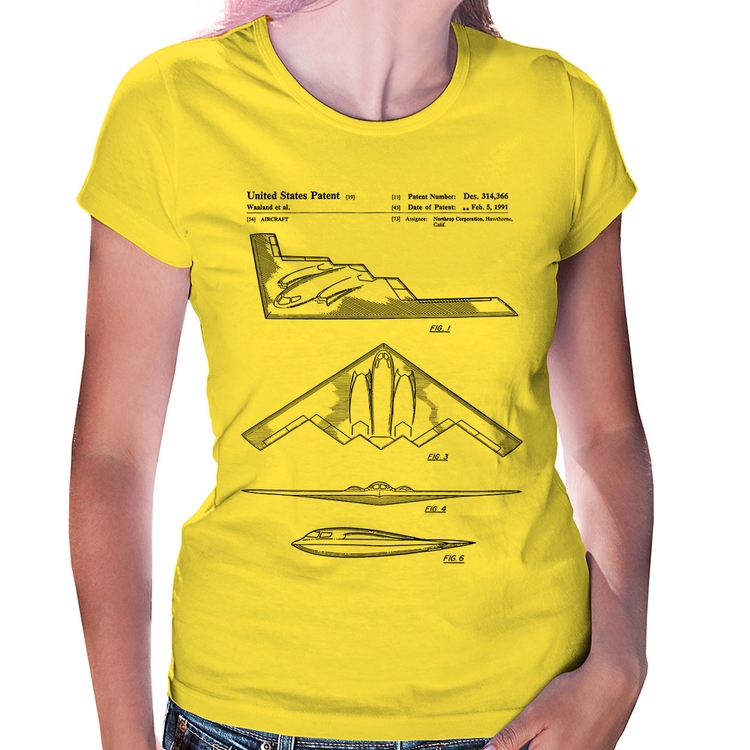 Baby Look B-2 Spirit Patent - Amarela