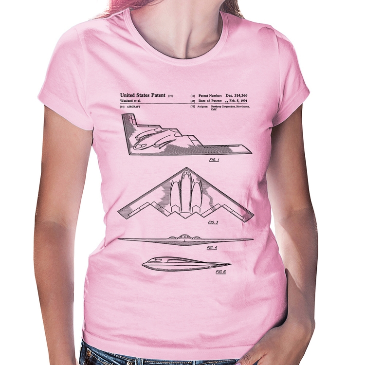 Baby Look B-2 Spirit Patent - Rosa Bebê