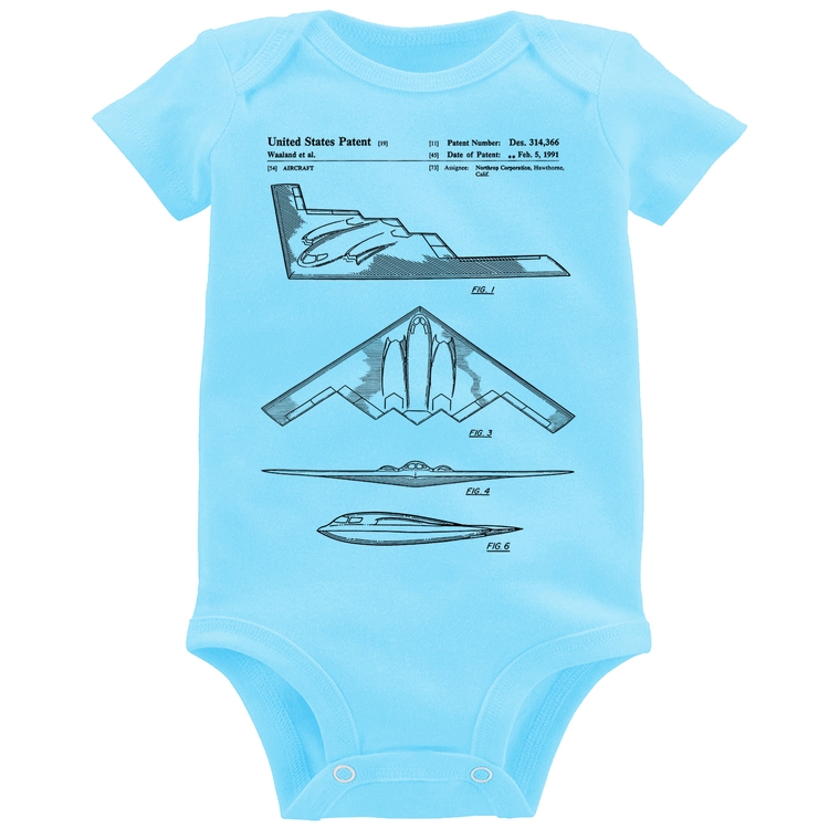 Body Bebê B-2 Spirit Patent - Azul Bebê