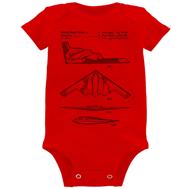 Body Bebê B-2 Spirit Patent - Vermelho