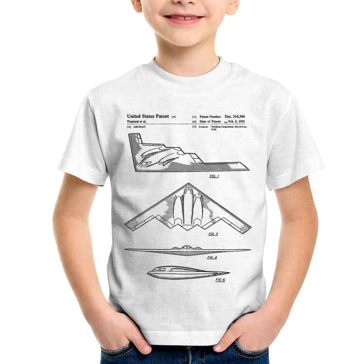Camiseta Infantil B-2 Spirit Patent