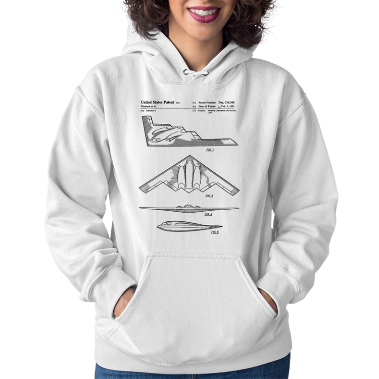 Moletom Feminino B-2 Spirit Patent - Branco