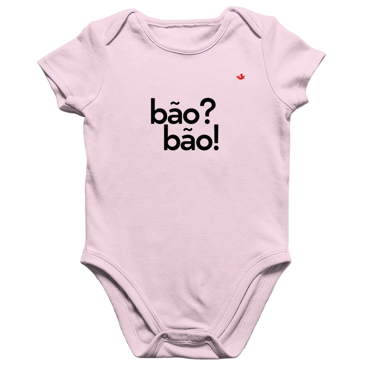 Body Bebê Algodão Bão? Bão! - Rosa Bebê