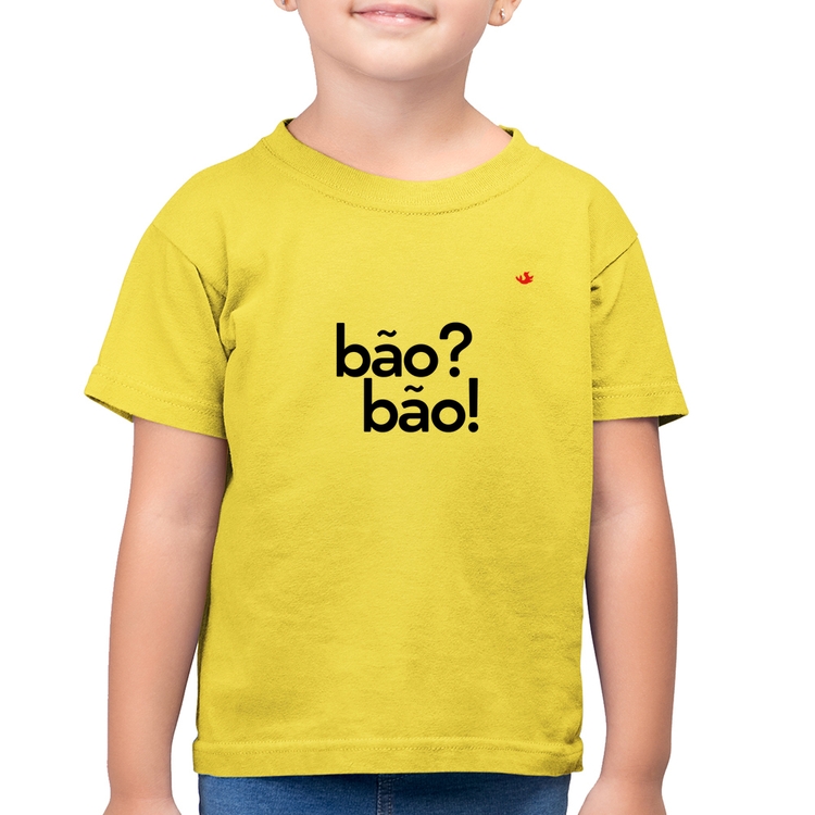 Camiseta Algodão Infantil Bão? Bão! - Amarelo Canário