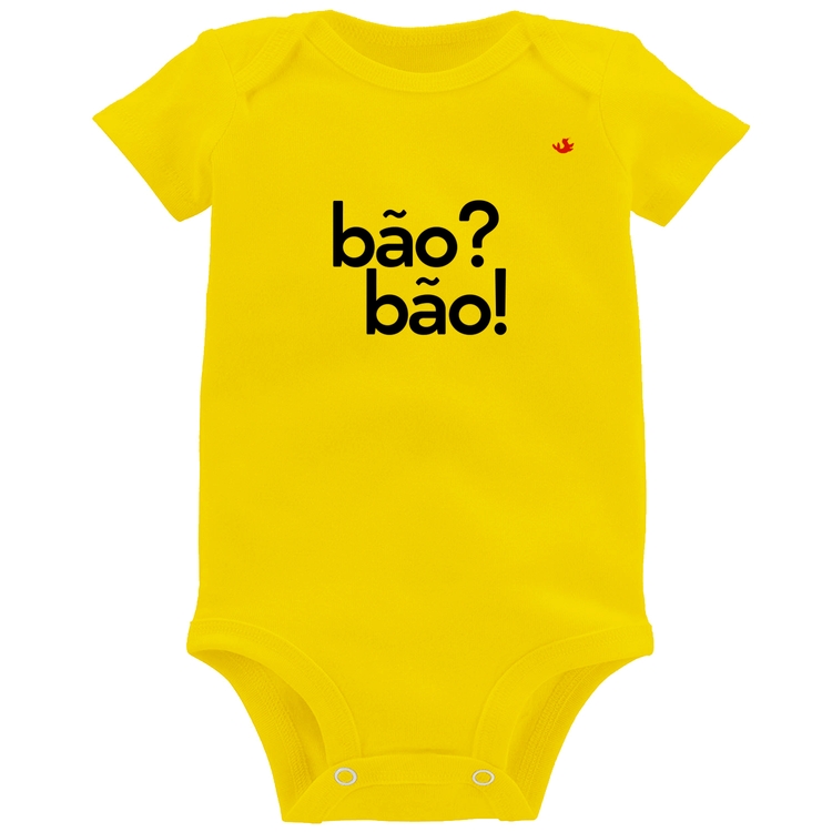 Body Bebê Bão? Bão! - Amarelo