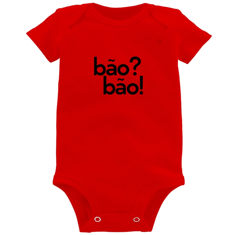 Body Bebê Bão? Bão! - Vermelho
