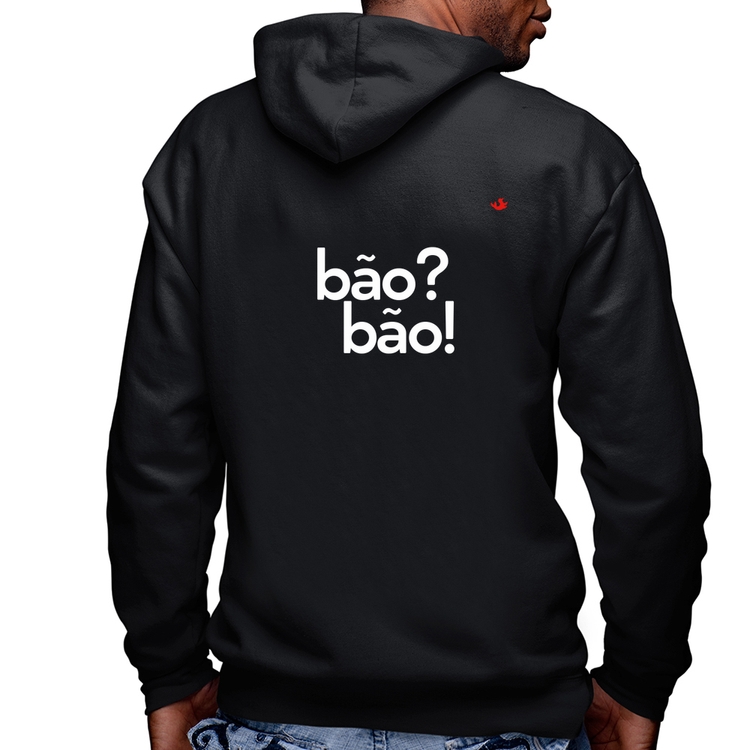 Blusa Moletom Bão? Bão! Masculina com Capuz e Zíper