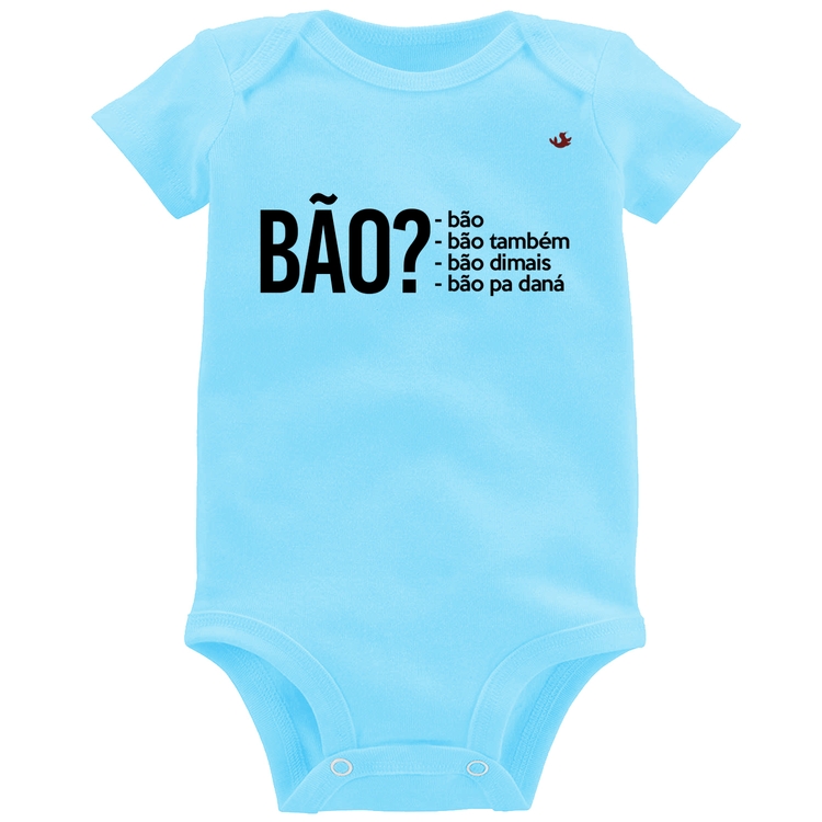 Body Bebê Bão? - Azul Bebê