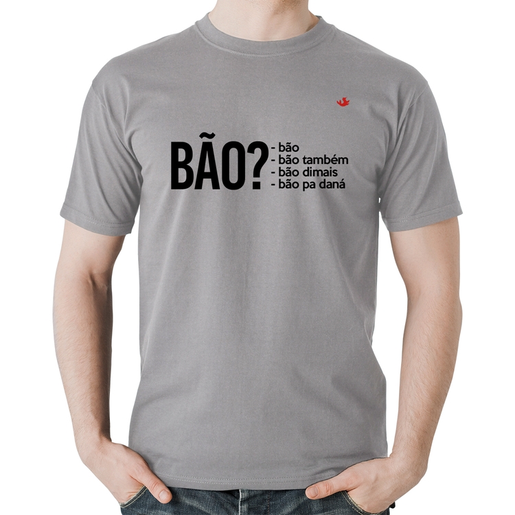 Camiseta Algodão Bão? - Cinza