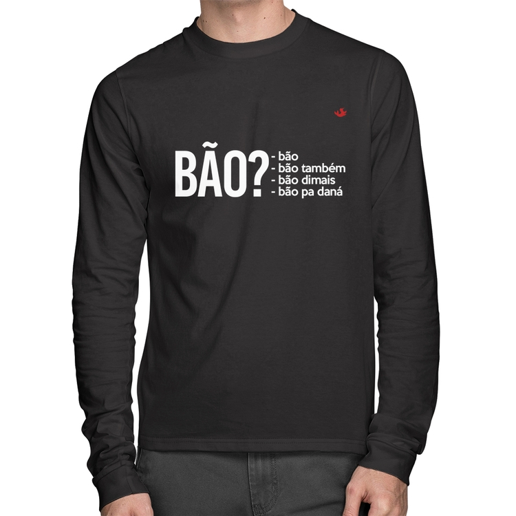Camiseta Algodão Bão? Manga Longa