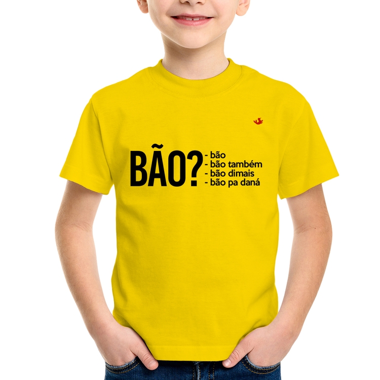 Camiseta Infantil Bão? - Amarela