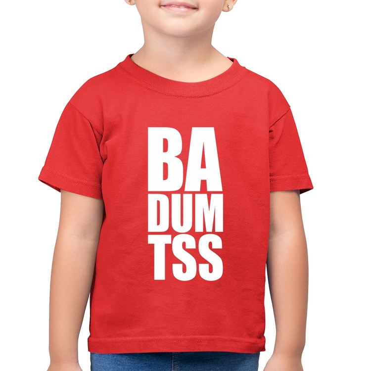 Camiseta Algodão Infantil BA DUM TSS - Vermelha