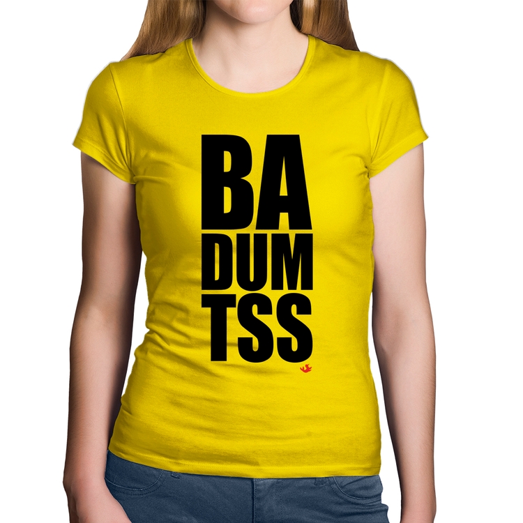 Baby Look Algodão BA DUM TSS - Amarela