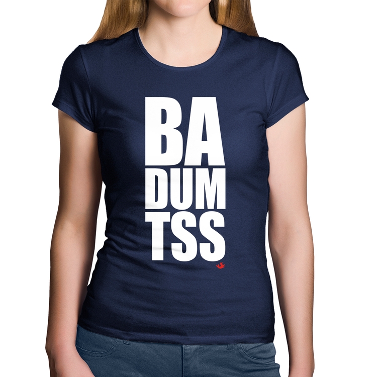 Baby Look Algodão BA DUM TSS - Marinho