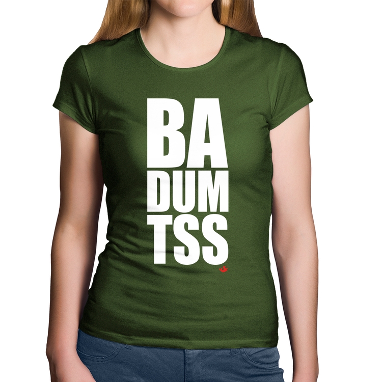 Baby Look Algodão BA DUM TSS - Musgo