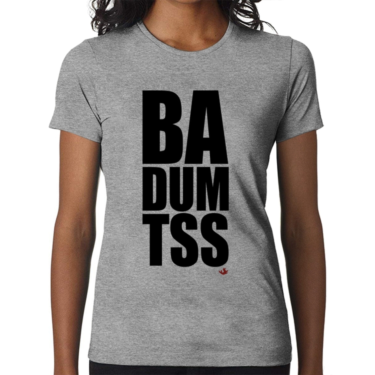 Baby Look BA DUM TSS - Cinza