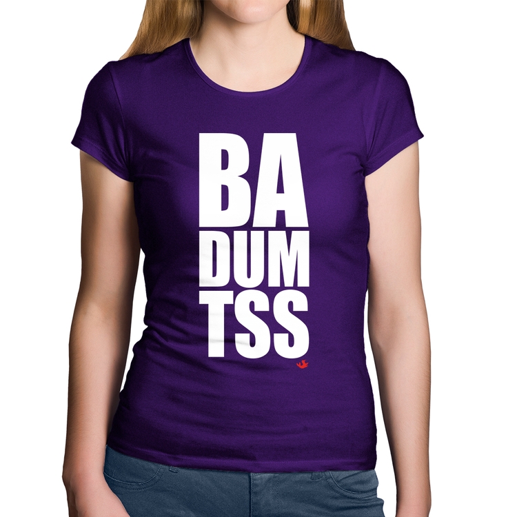 Baby Look Algodão BA DUM TSS - Roxa