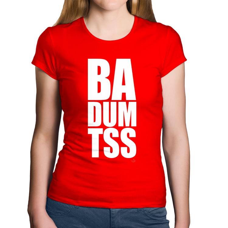 Baby Look Algodão BA DUM TSS - Vermelha