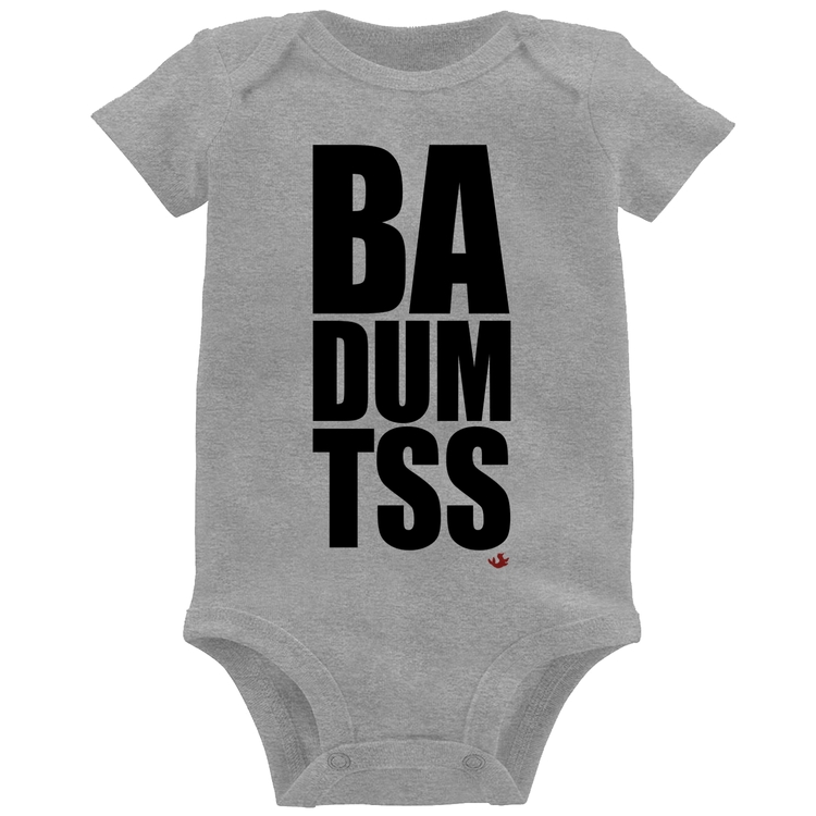 Body Bebê BA DUM TSS - Cinza