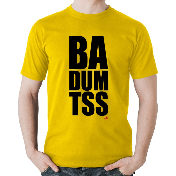 Camiseta Algodão BA DUM TSS - Amarela