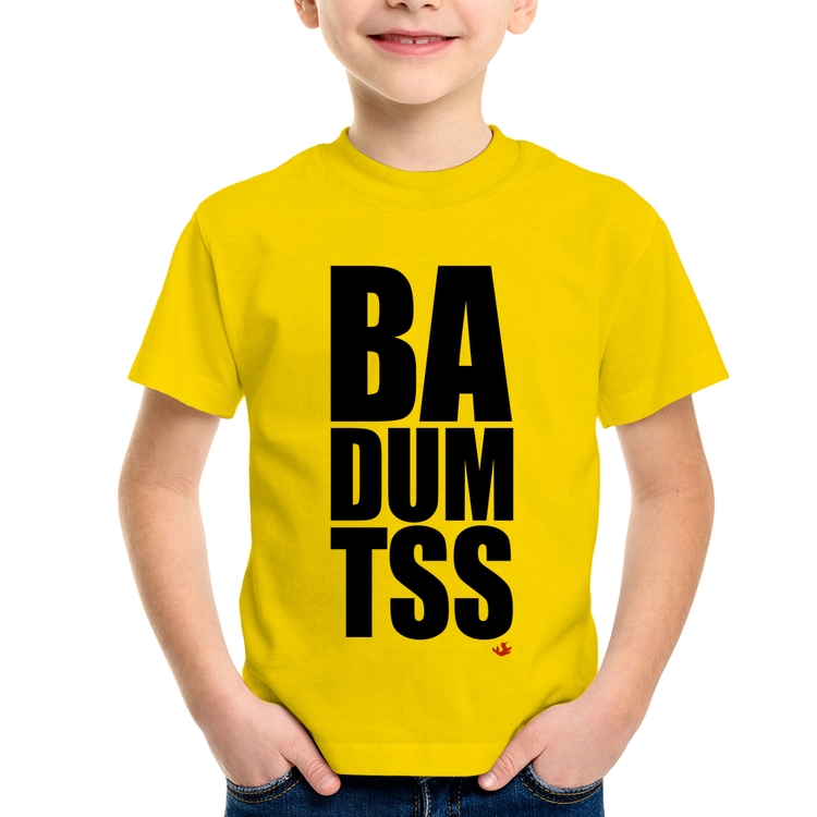 Camiseta Infantil BA DUM TSS - Amarela
