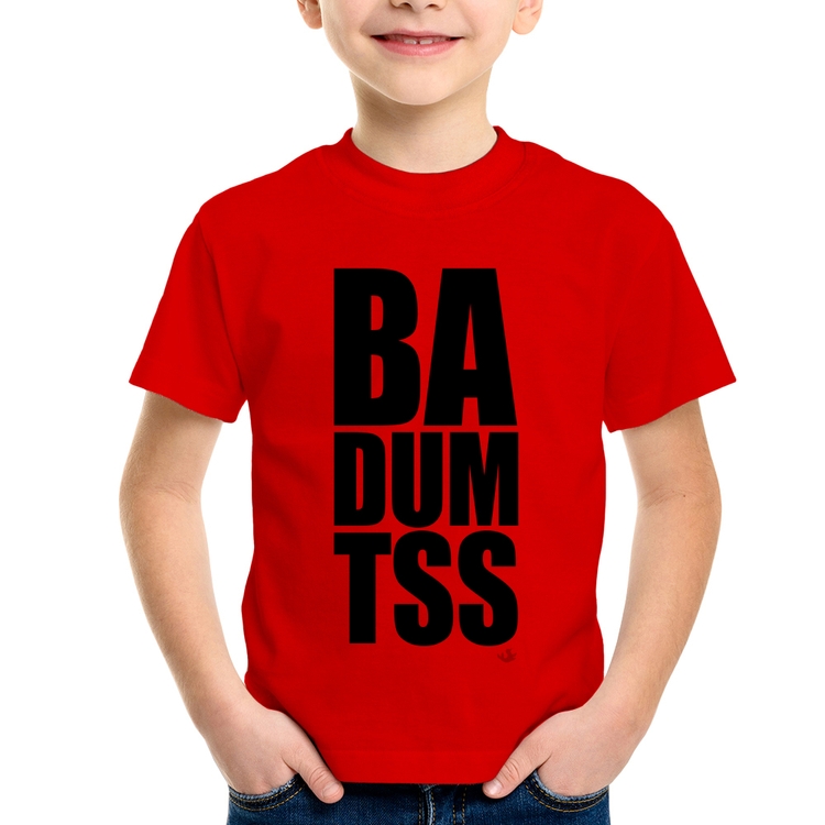 Camiseta Infantil BA DUM TSS - Vermelha