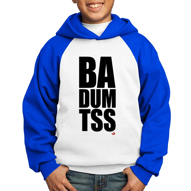 Moletom Infantil BA DUM TSS - Branco/Azul