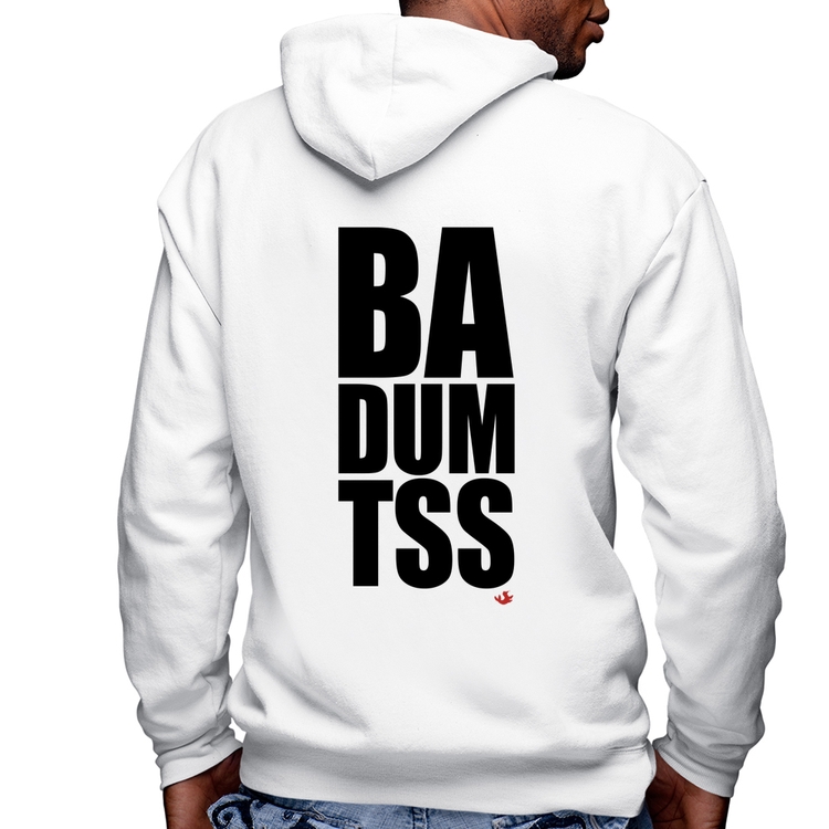 Blusa Moletom BA DUM TSS Masculina com Capuz e Zíper - Branca