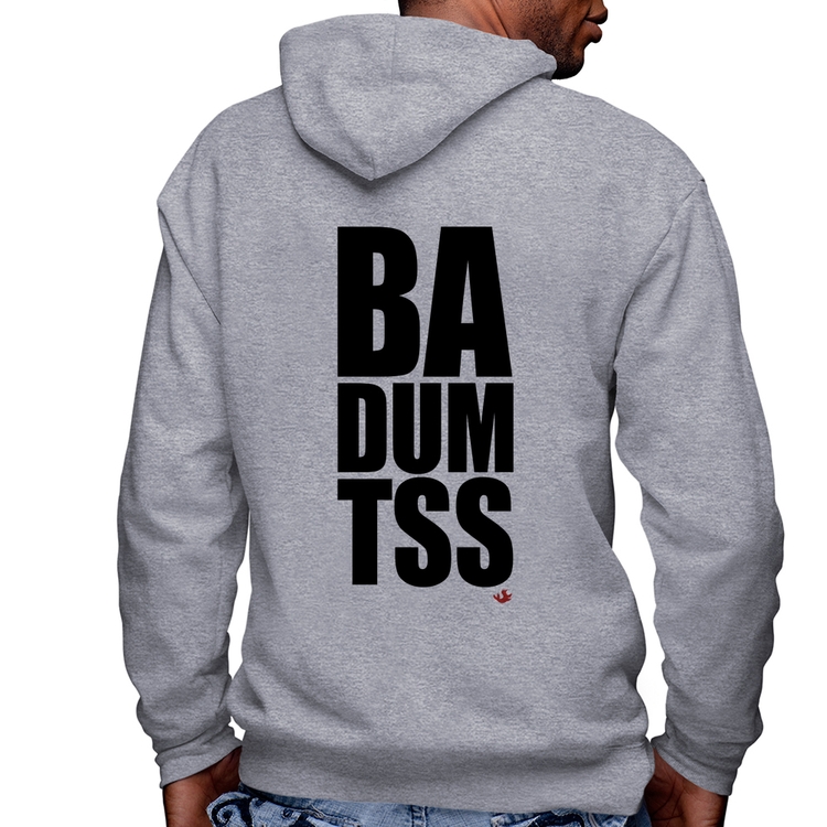Blusa Moletom BA DUM TSS Masculina com Capuz e Zíper - Mescla