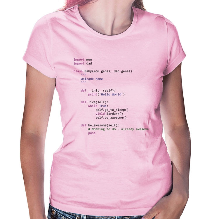 Baby Look Baby Python Code - Rosa Bebê