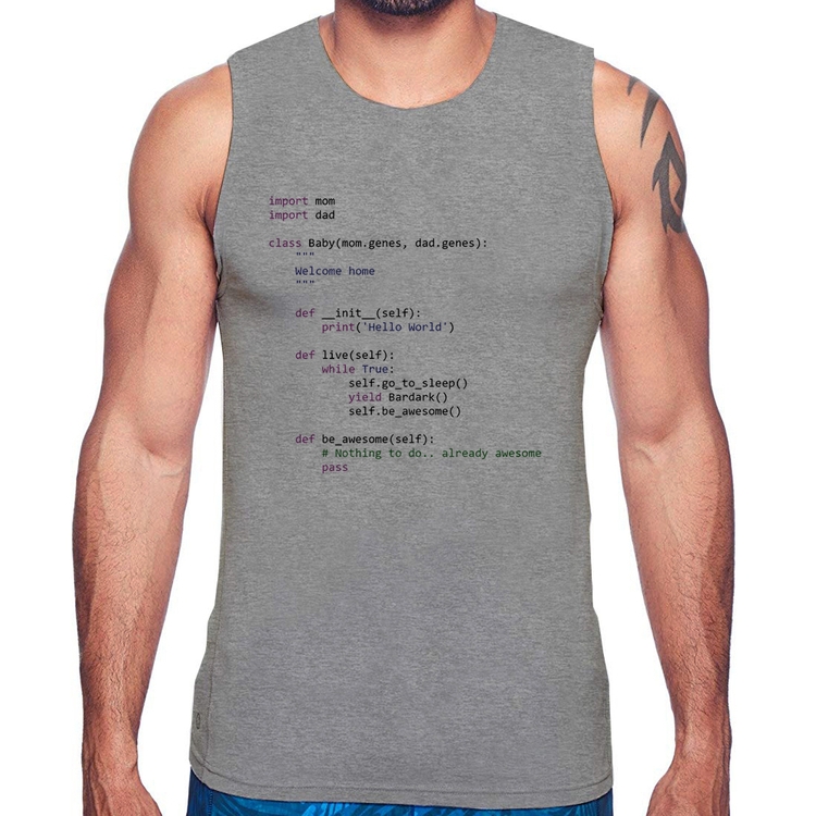 Regata Baby Python Code - Cinza