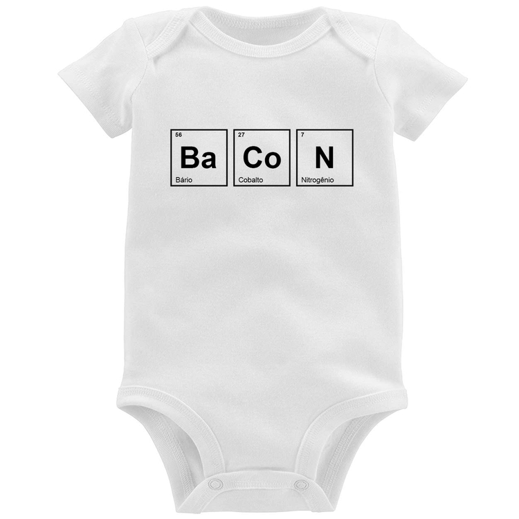 Body Bebê Bacon Tabela Periódica