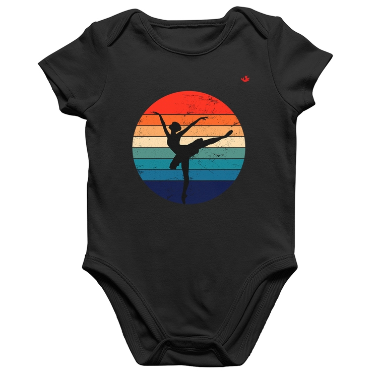 Body Bebê Algodão Ballet Vintage Sunset