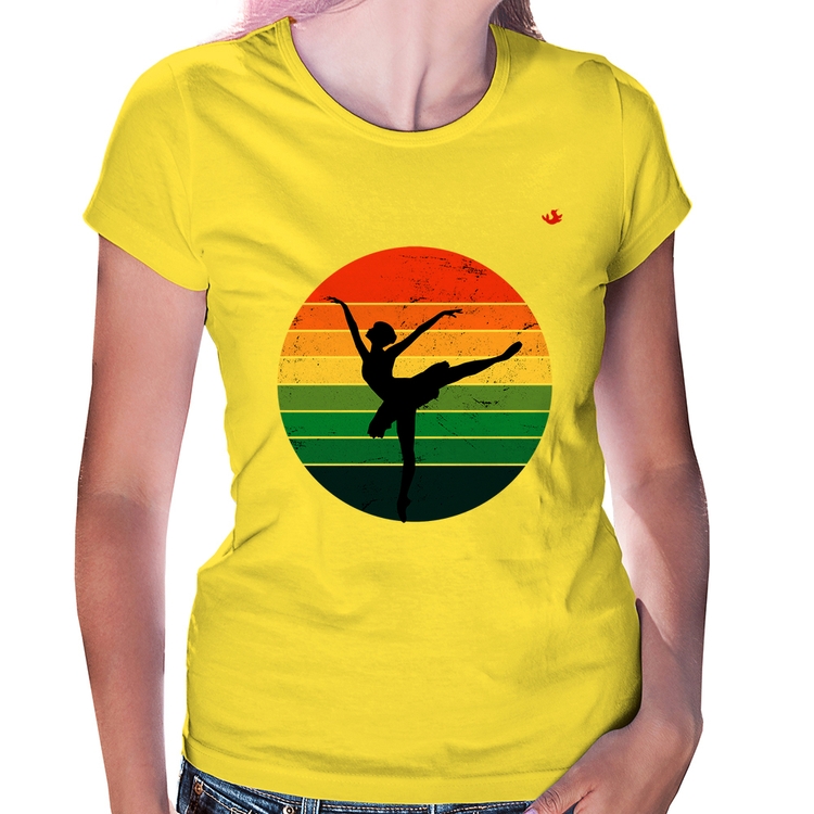 Baby Look Ballet Vintage Sunset - Amarela