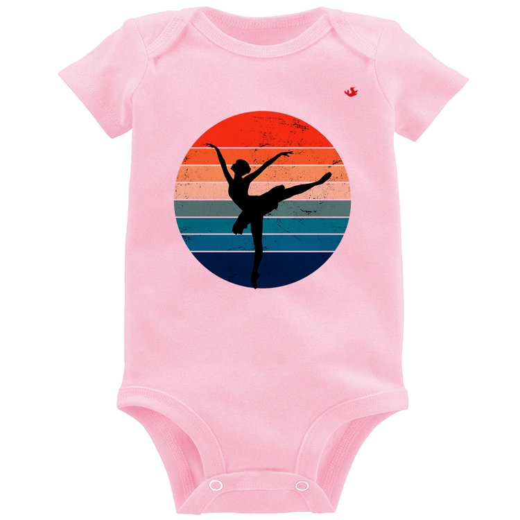 Body Bebê Ballet Vintage Sunset - Rosa Bebê