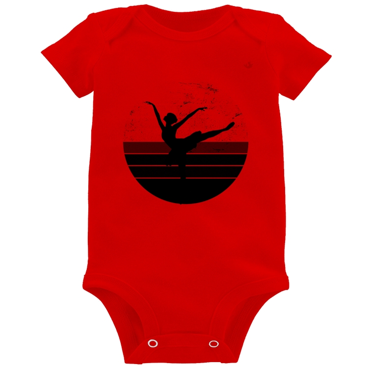 Body Bebê Ballet Vintage Sunset - Vermelho