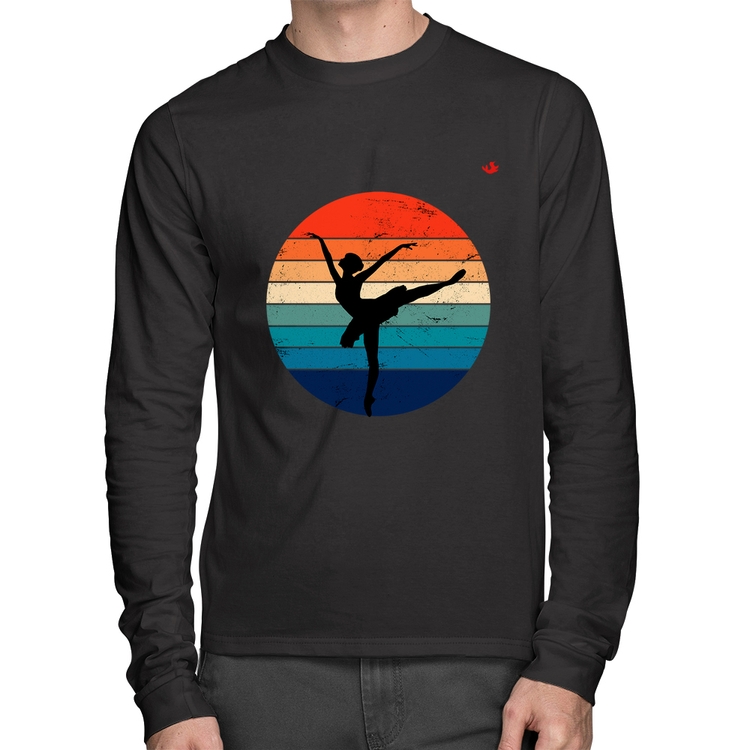 Camiseta Algodão Ballet Vintage Sunset Manga Longa