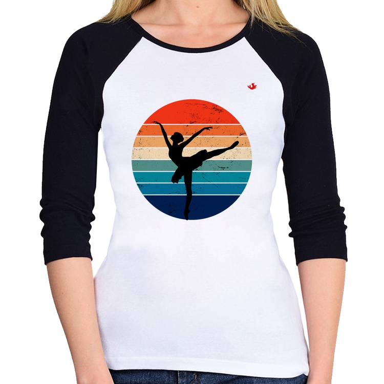 Baby Look Raglan Ballet Vintage Sunset Manga 3/4