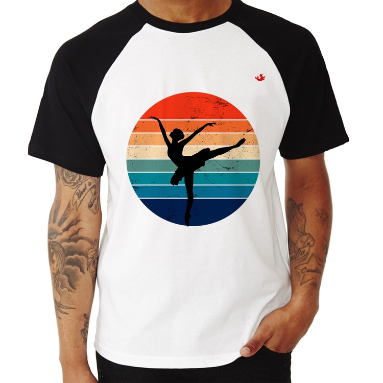 Camiseta Raglan Ballet Vintage Sunset
