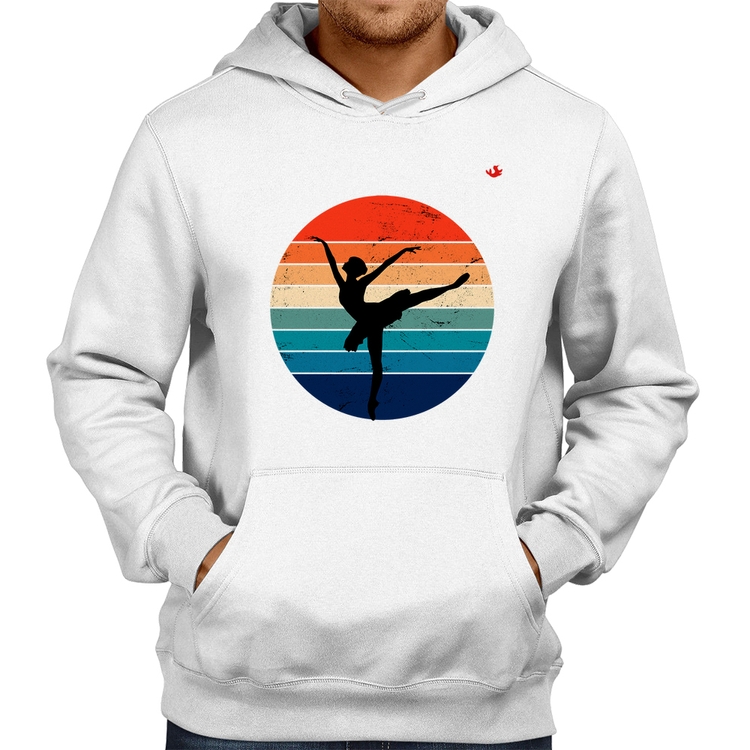 Moletom Ballet Vintage Sunset - Branco
