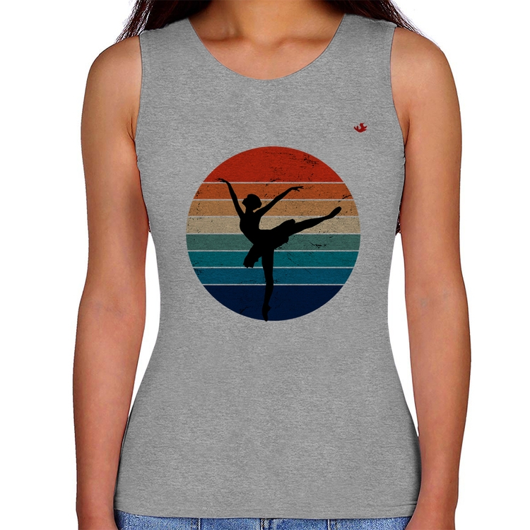Regata Feminina Ballet Vintage Sunset - Cinza