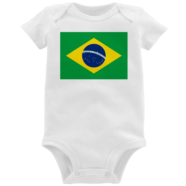Body Bebê Bandeira Brasil