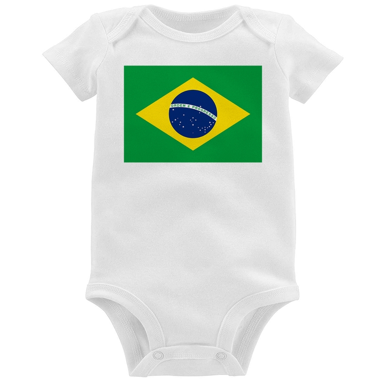 Body Bebê Bandeira Brasil