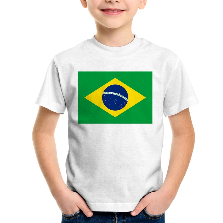 Camiseta Infantil Bandeira Brasil