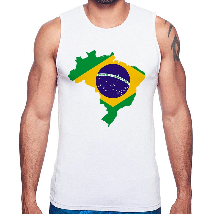 Regata Bandeira Brasil Mapa