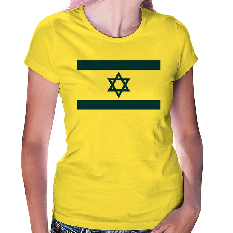 Baby Look Bandeira Israel - Amarela