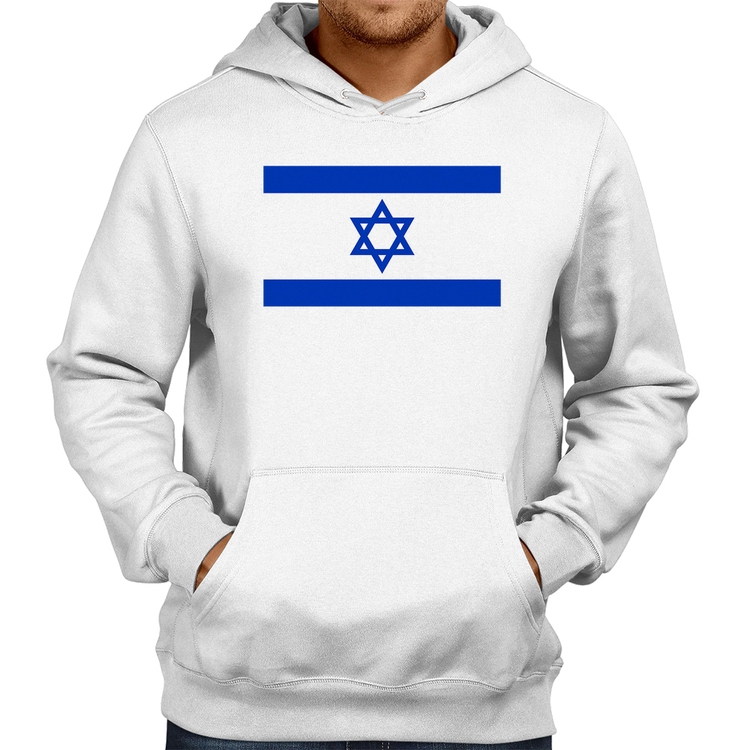 Moletom Bandeira Israel - Branco