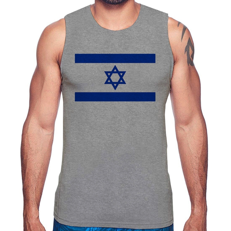 Regata Bandeira Israel - Cinza