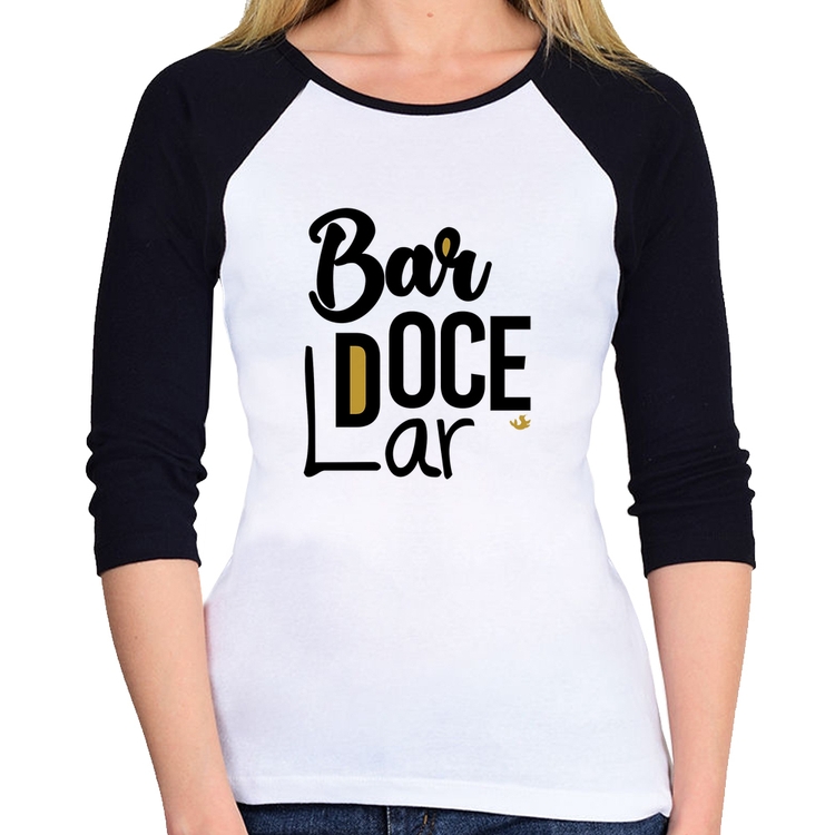 Baby Look Raglan Bar doce lar Manga 3/4