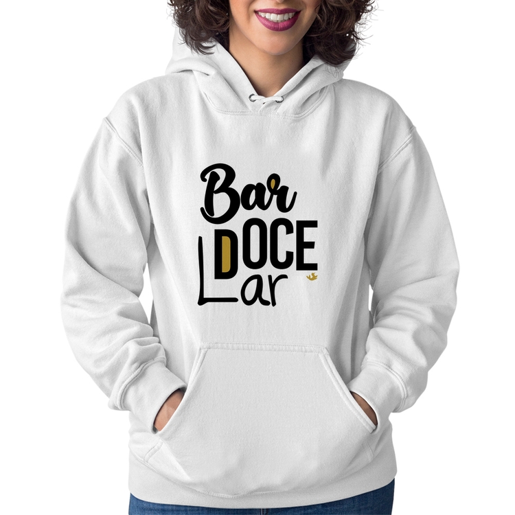 Moletom Feminino Bar doce lar - Branco